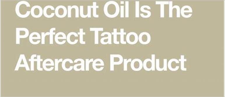 Tattoo care coconut oil